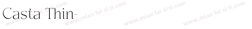 Casta Thin字体转换